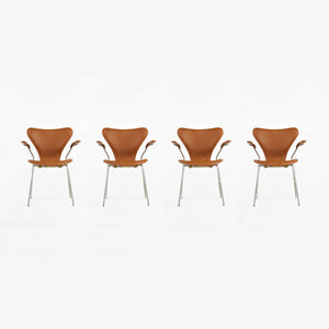 1969 Arne Jacobsen Fritz Hansen Series 7 Armchair Hand Stitched Leather 4-12 Available