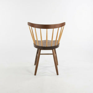 SOLD 2021 George Nakashima for Knoll Straight Dining Chair Walnut w/ Hickory Spindles