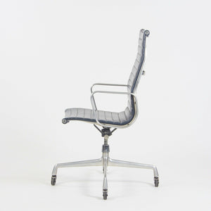 SOLD 1970s Navy Blue Eames Herman Miller Tall Aluminum Group Executive Desk Chair