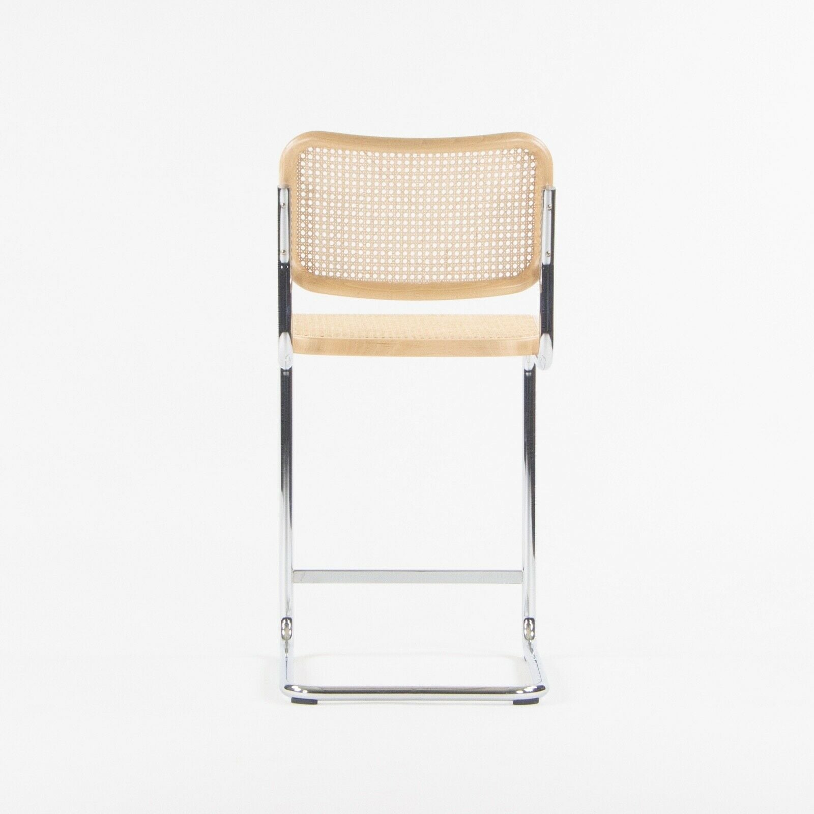 SOLD 2021 Marcel Breuer for Knoll Cesca Counter Stools w Cane Seat and Back Set of 3