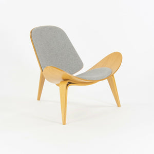SOLD Pair of Hans Wegner Carl Hansen Denmark CH07 Shell Lounge Chairs Lacquered Oak