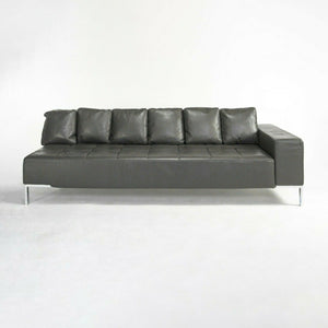 1999 Zanotta Alfa IGrey Leather Sectional Modular Sofa by Emaf Progetti 2x Avail