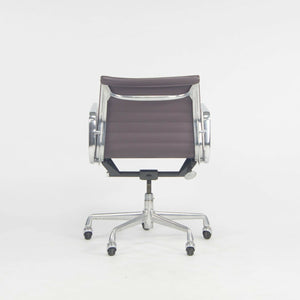 SOLD Herman Miller Eames Aluminum Group Management Rolling Desk Chair Purple Leather