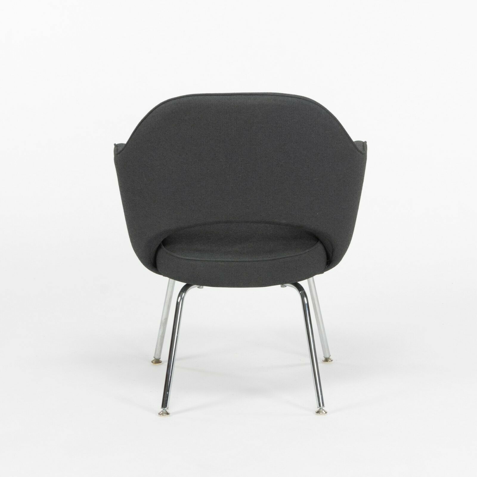 SOLD Eero Saarinen for Knoll 2020 Executive Armchair with Grey Fabric and Chrome Legs