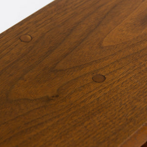 1950s George Nakashima Studio Full Size Dovetailed Walnut Headboard Bed Cabinet