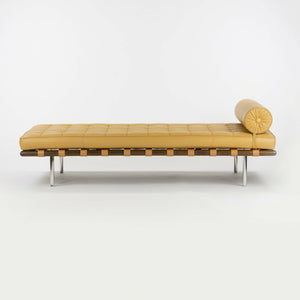 SOLD 1970s Mies Van Der Rohe for Knoll Barcelona Day Bed / Couch in Tan Leather Signed