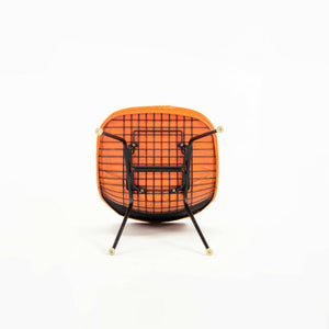 1957 Herman Miller Eames DKX Wire Dining Chair with Full Naugahyde Orange Pad