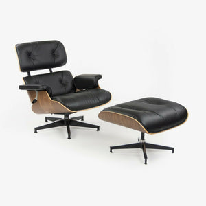 SOLD 2020 Herman Miller Eames Lounge Chair and Ottoman 670 671 Walnut & Black Leather