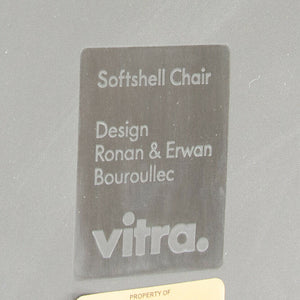 2019 Vitra Softshell Side Chair w/ Light Blue Fabric by Ronan & Erwan Bouroullec