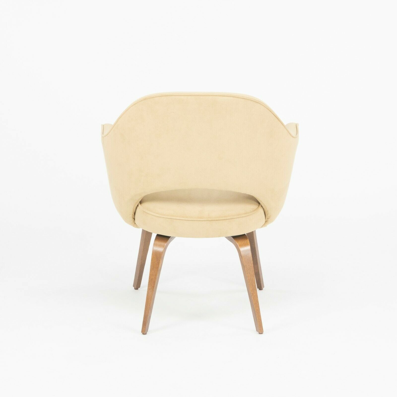 SOLD Eero Saarinen for Knoll 2020 Executive Arm Chair with Tan Suede & Wood Legs