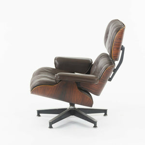 SOLD C. 1961 Herman Miller Eames Lounge Chair and Ottoman 670 and 671 Brown Leather