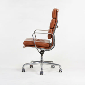 SOLD 2003 Cognac Herman Miller Eames Aluminum Soft Pad Executive Desk Chair, 6x Available