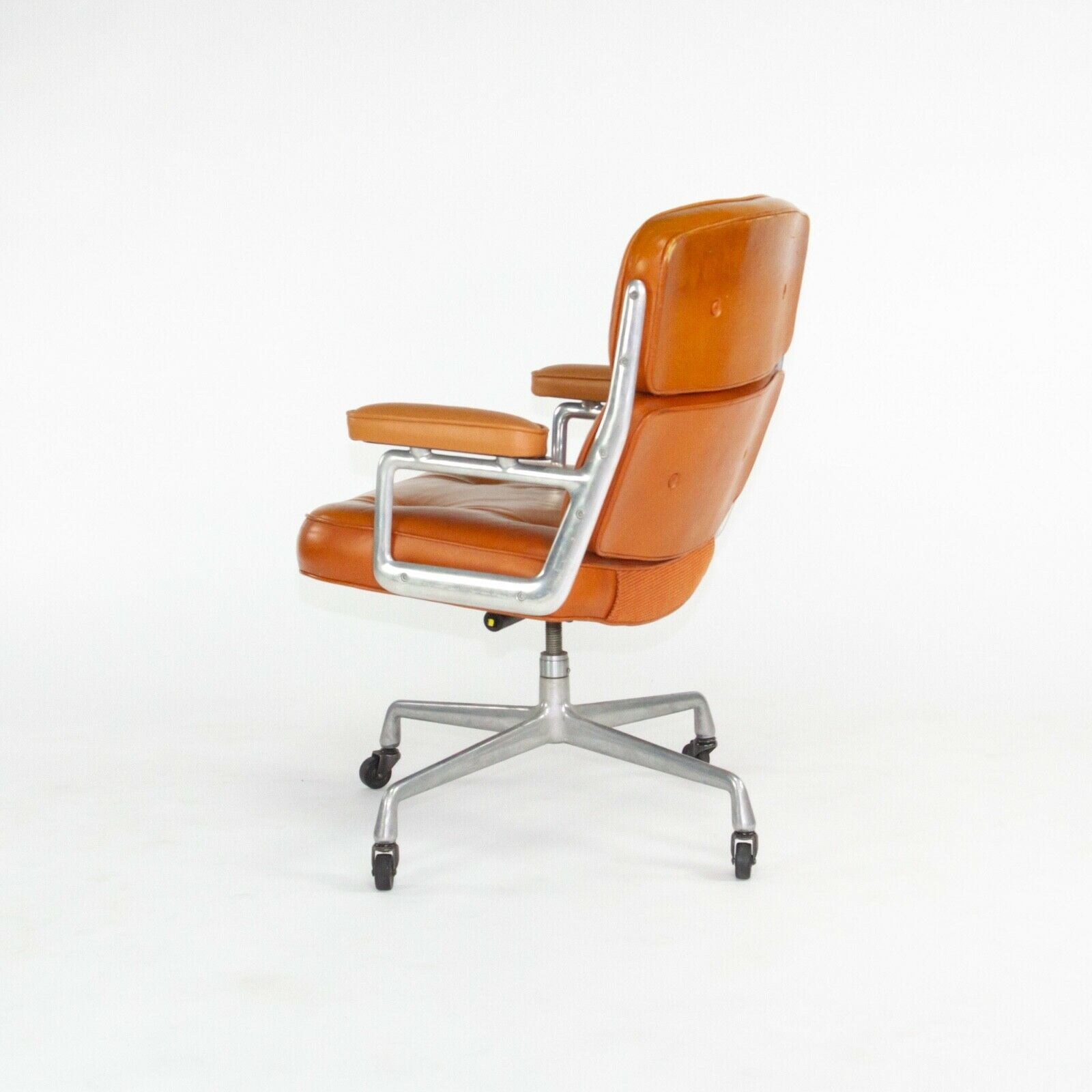 SOLD 1978 Herman Miller Eames Time Life Desk Chair in Cognac Leather Multiple Available