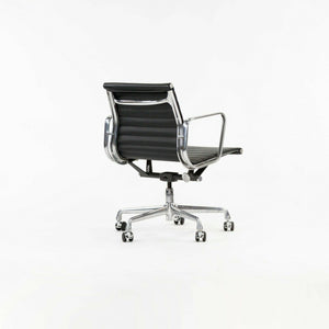 SOLD 2007 Herman Miller Eames Aluminum Group Management Desk Chair in Black Naugahyde