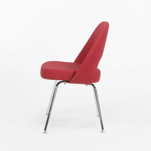 SOLD Red Fabric Eero Saarinen for Knoll 2020 Executive Side Chair with Chrome Legs