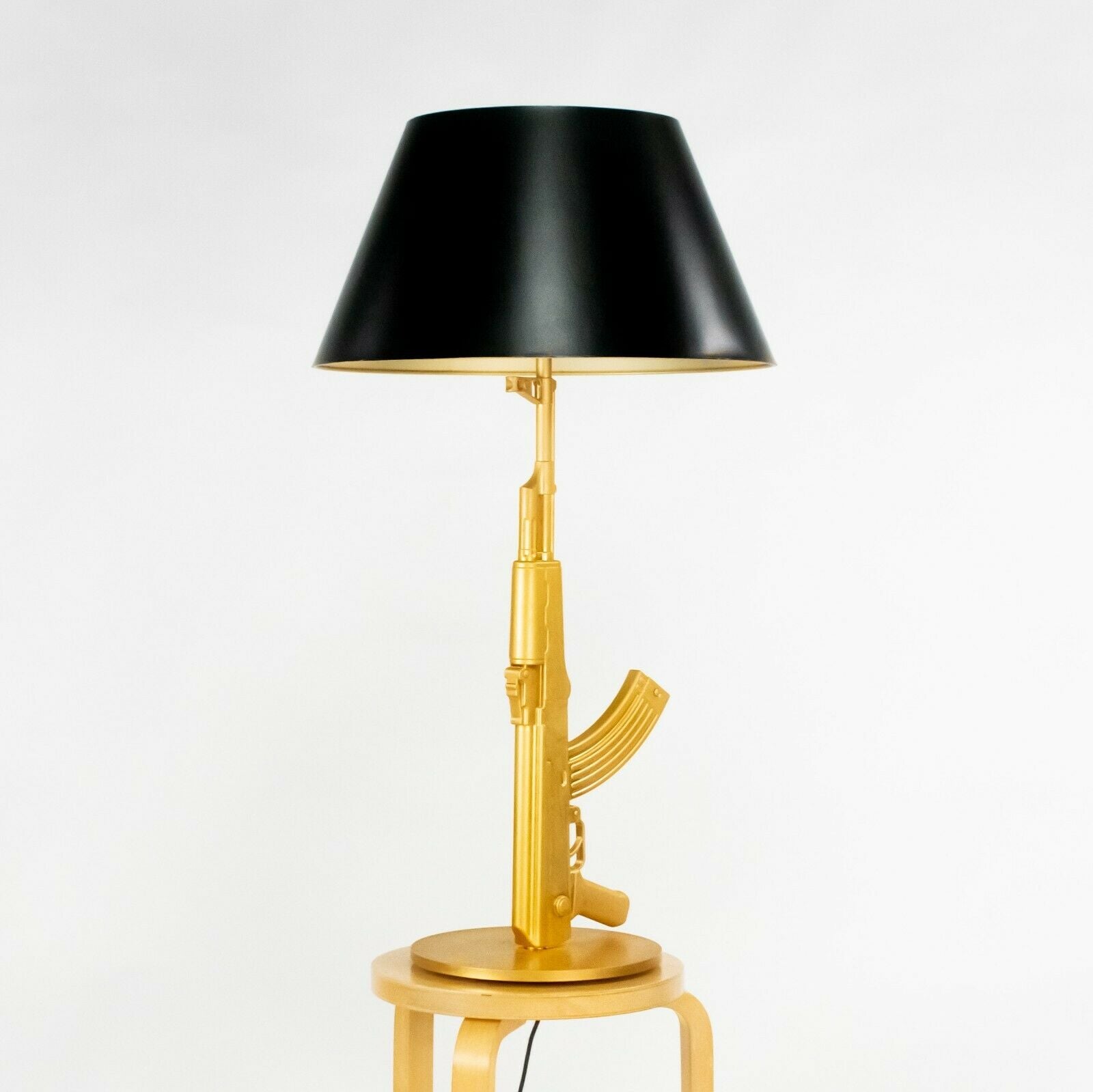 SOLD 2006 Philippe Starck Design for Flos AK47 Table Lamp in Matte 18k Gold Plate