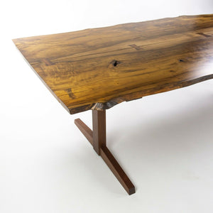 Mira Nakashima 96 x 46 inch Trestle Dining Table in Myrtle Burl