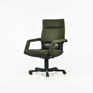 SOLD 1997 Mario Bellini Vitra Figura Post Modern High Back Desk Chair in Green Fabric