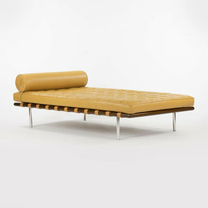 SOLD 1970s Mies Van Der Rohe for Knoll Barcelona Day Bed / Couch in Tan Leather Signed