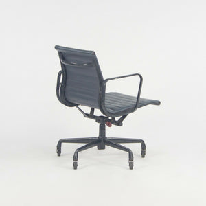 SOLD 1999 Herman Miller Eames Aluminum Group Management Desk Chair in Blue Leather