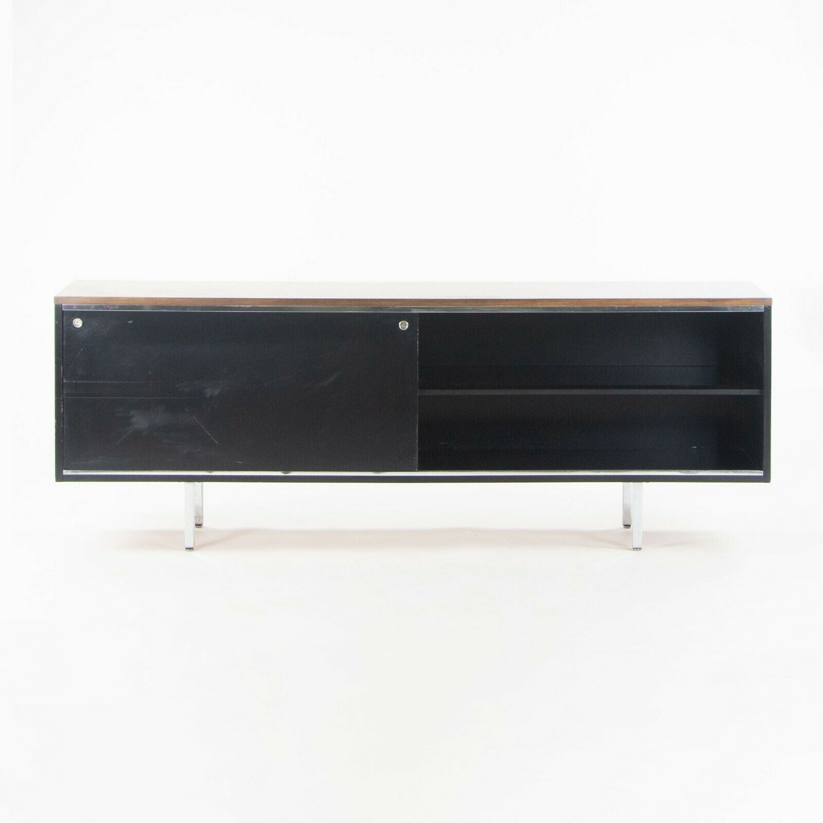 1960 George Nelson 8000 Series EOG Credenza Cabinet for Herman Miller with Walnut Top
