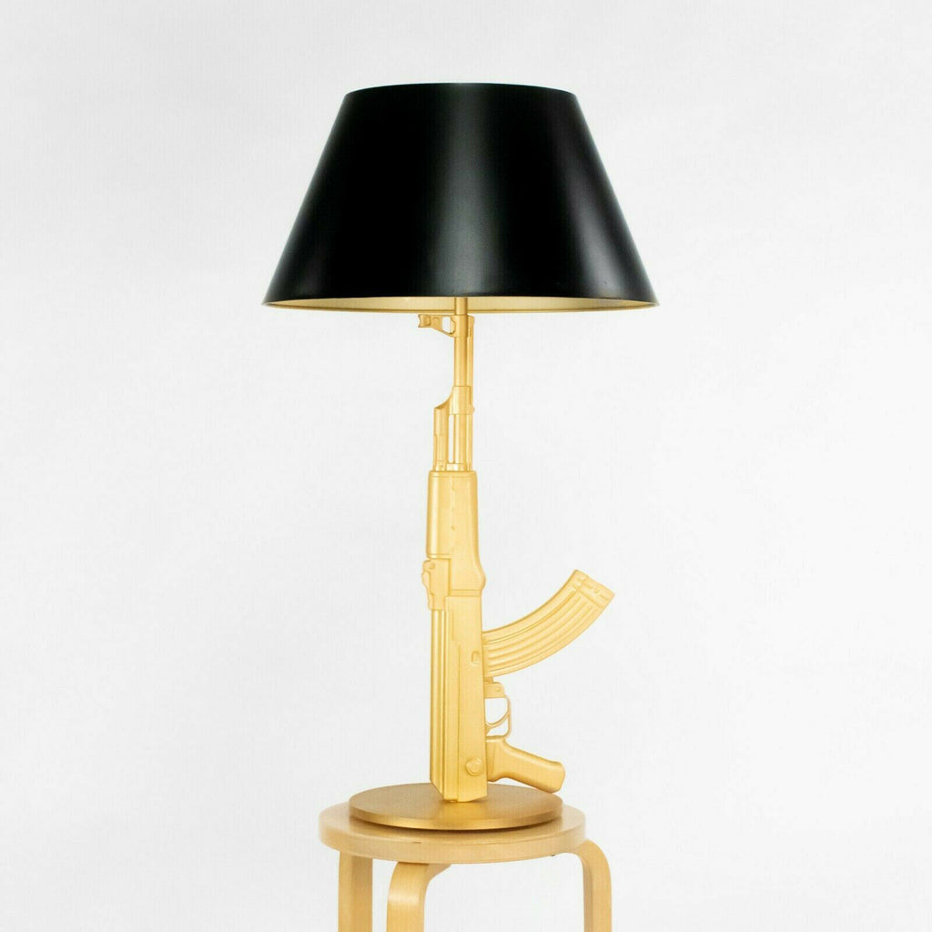SOLD 2006 Philippe Starck Design for Flos AK47 Table Lamp in Matte 18k Gold Plate