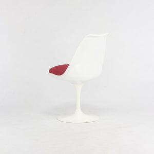 SOLD 2010s Pair of Eero Saarinen for Knoll Armless Tulip Dining / Side Chairs in Red