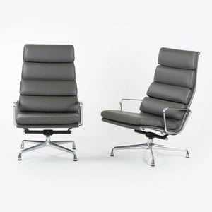 SOLD 2015 Eames Herman Miller Grey Soft Pad Aluminum Group Lounge Chair 3x Available