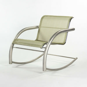 SOLD 2001 Prototype Richard Schultz 2002 Collection Stainless Mesh Cantilever Rocker Chair