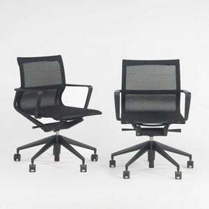 SOLD 2018 Vitra Physix Rolling Desk Chair by Alberta Meda Black Mesh Sets Available