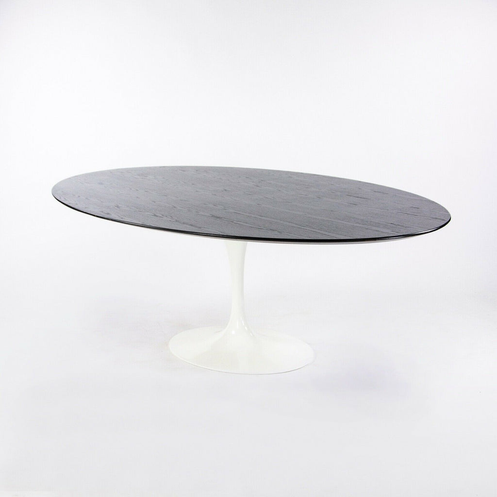 SOLD Eero Saarinen for Knoll 96 inch Tulip Ebonized Oak White Dining Conference Table