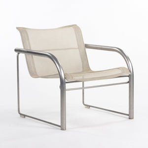 SOLD 1980 Prototype Richard Schultz for Knoll Stainless Steel & Mesh Lounge Chair