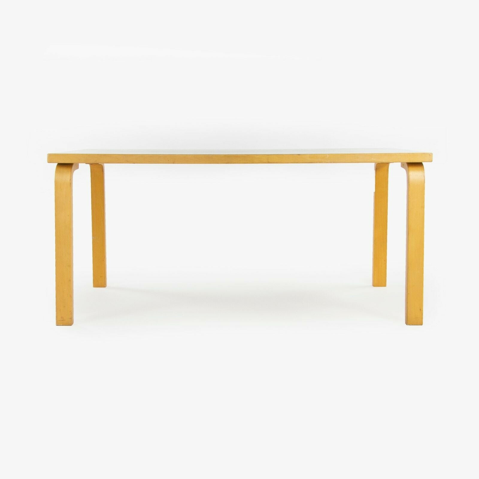 SOLD 1970s Alvar Aalto for Artek L-Leg Birch and Laminate Vintage Dining Table Knoll