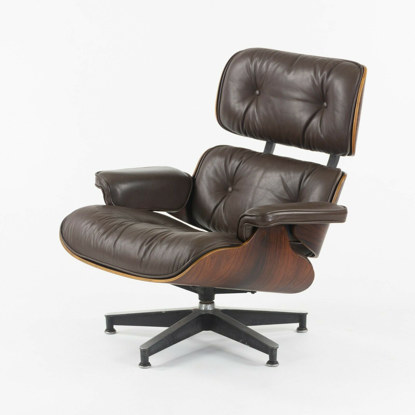 SOLD C. 1961 Herman Miller Eames Lounge Chair and Ottoman 670 and 671 Brown Leather