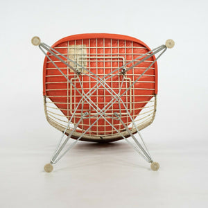 1957 Herman Miller Eames DKR-2 Dining / Side Chairs Set of Five with Orange Pads