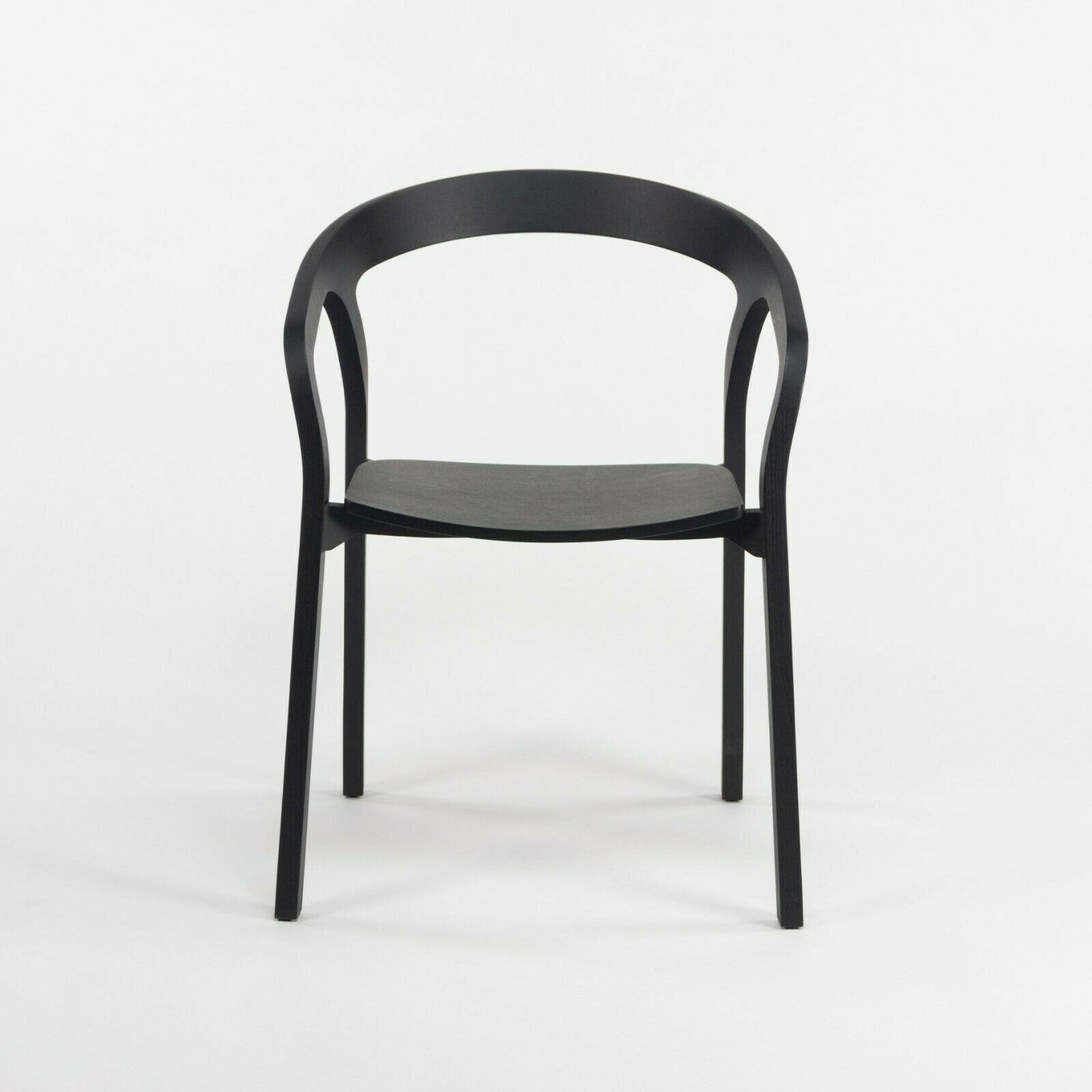 SOLD Pair Nitzan Cohen for Mattiazzi He Said/She Said MC1 Chairs Solid Black Ash Wood