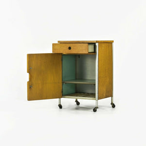 1955 Raymond Loewy for Hill Rom Co Rolling Bar / Utility Cart / Bedside Cabinet