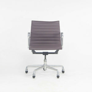 SOLD Herman Miller Eames Aluminum Group Management Rolling Desk Chair Purple Leather