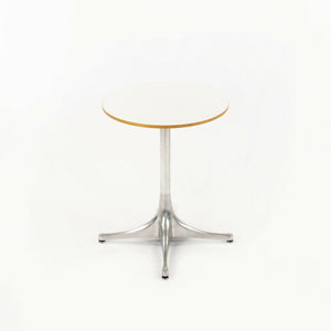 SOLD 1980 George Nelson for Herman Miller Swag Leg Side Table with White Laminate Top