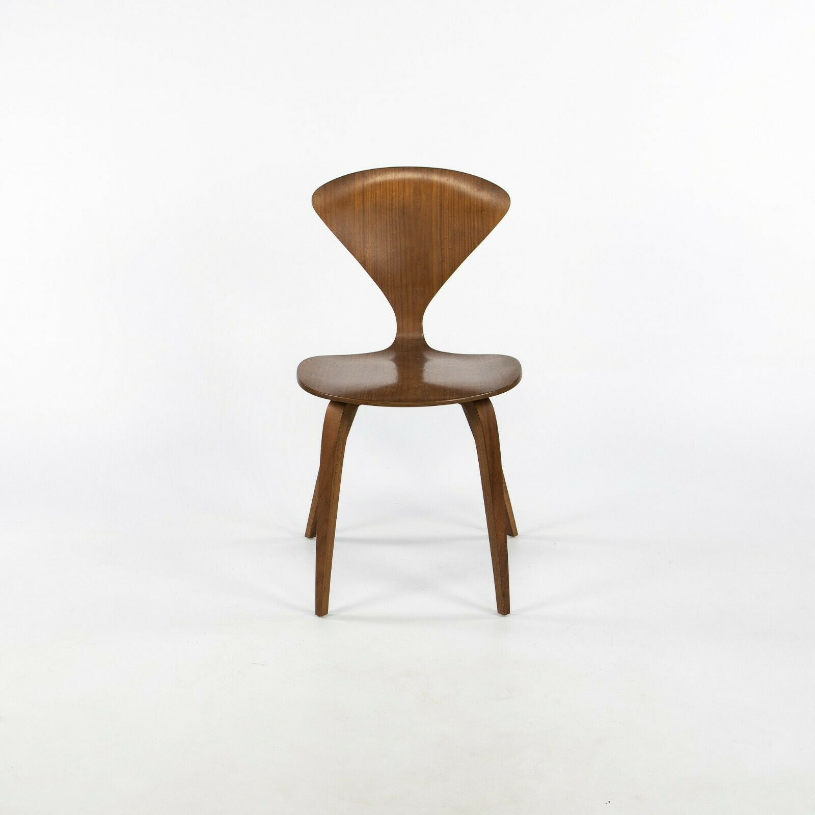 SOLD 2010 Pair of Cherner Chair Company Armless Dining Chairs in Walnut by Norman Cherner