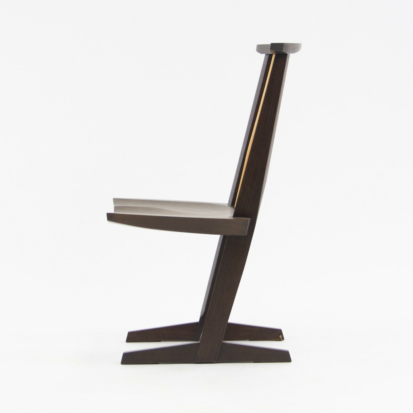 SOLD 2007 Ru Amagasu Nakashima Set of 7 Conoid Chairs & Holtz Dining Table Wenge & Redwood