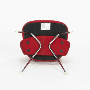 SOLD Red Fabric Eero Saarinen for Knoll 2020 Executive Side Chair with Chrome Legs