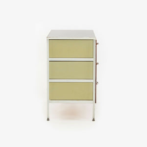 SOLD 1950s George Nelson for Herman Miller Walnut Laminate Steel Frame Series Dresser