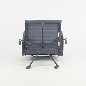 SOLD 1999 Herman Miller Eames Aluminum Group Management Desk Chair in Blue Leather