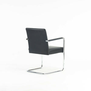 2010s Walter Knoll George Cantilever Stacking Chairs designed by EOOS in Black Leather