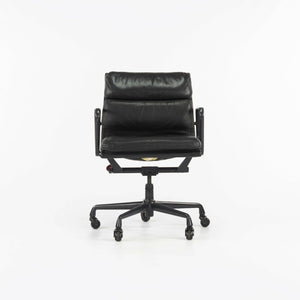 SOLD 1990s Herman Miller Eames Aluminum Group Soft Pad Management Chair Black Leather
