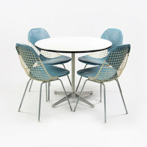 SOLD 1957 Set of 4 Herman Miller Eames DKR-2 Wire Dining Chairs and Contract Table