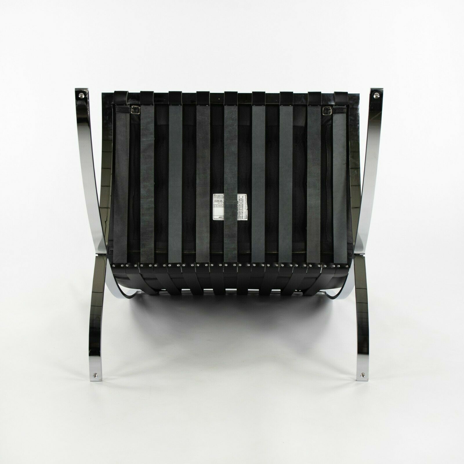 SOLD 2022 Mies van der Rohe for Knoll Barcelona Lounge Chair in Black Leather 2x Available