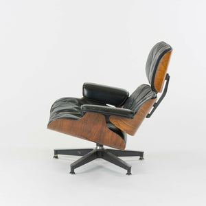 SOLD 1956 Holy Grail Herman Miller Eames Lounge Chair with Swivel Ottoman + Boot Glides + 3 Hole Arms