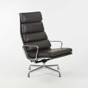 SOLD 2014 Eames Herman Miller Espresso MCL Soft Pad Aluminum Group Lounge Chair 4-Pad